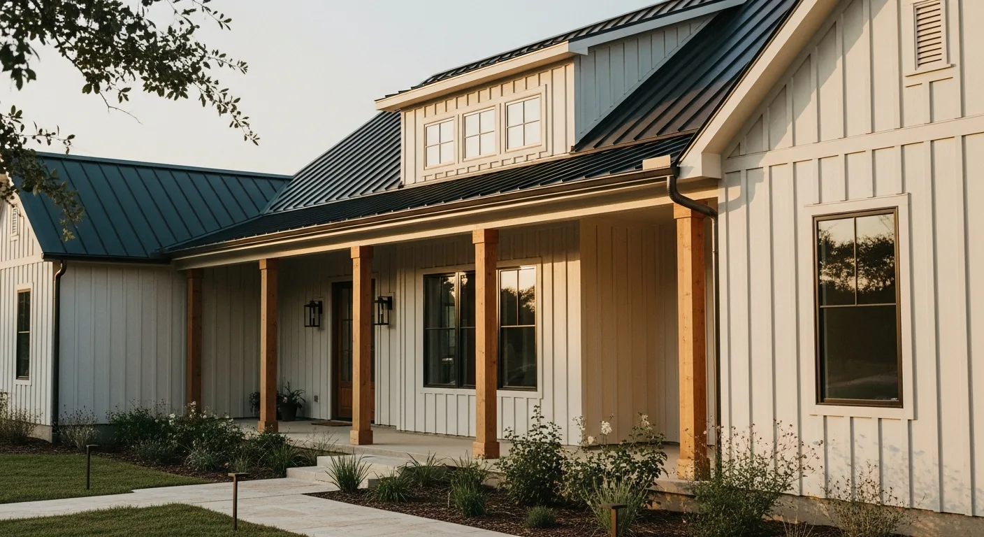 Completed custom home exterior