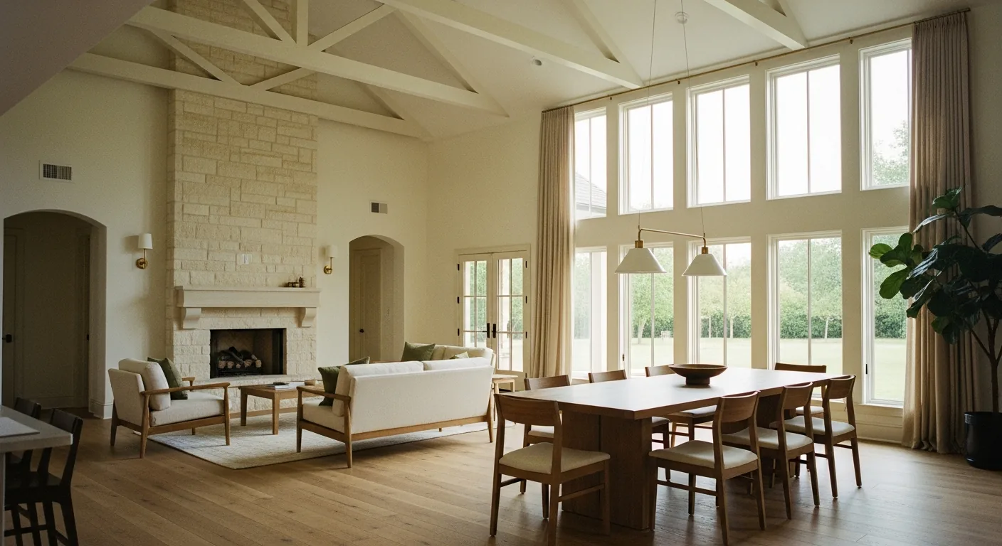 Open living and dining after a whole-home remodel